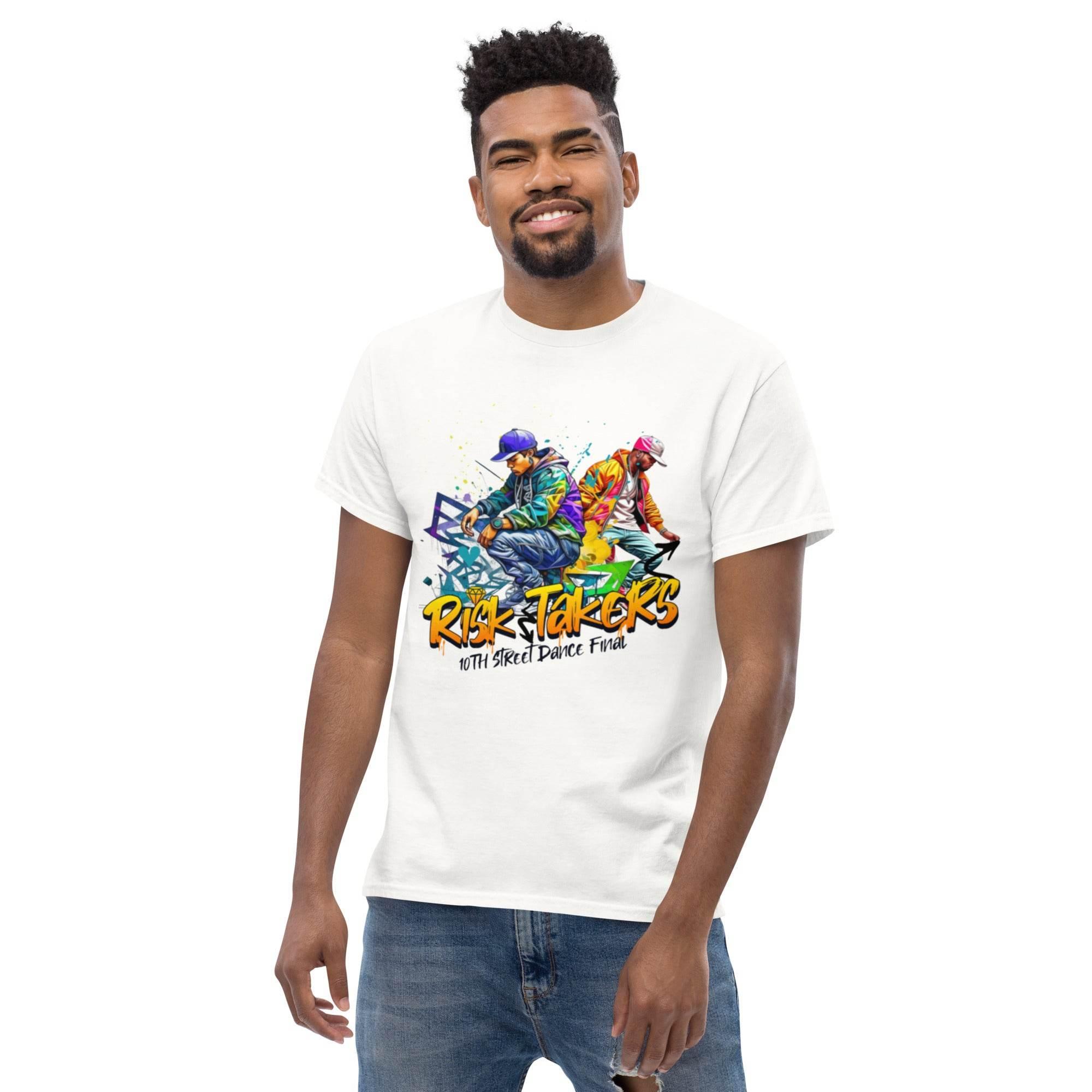 Urban Color Burst Graphic Tee – bold streetwear t-shirt featuring vibrant city-inspired art and modern fit from The Urban Drive Collection.