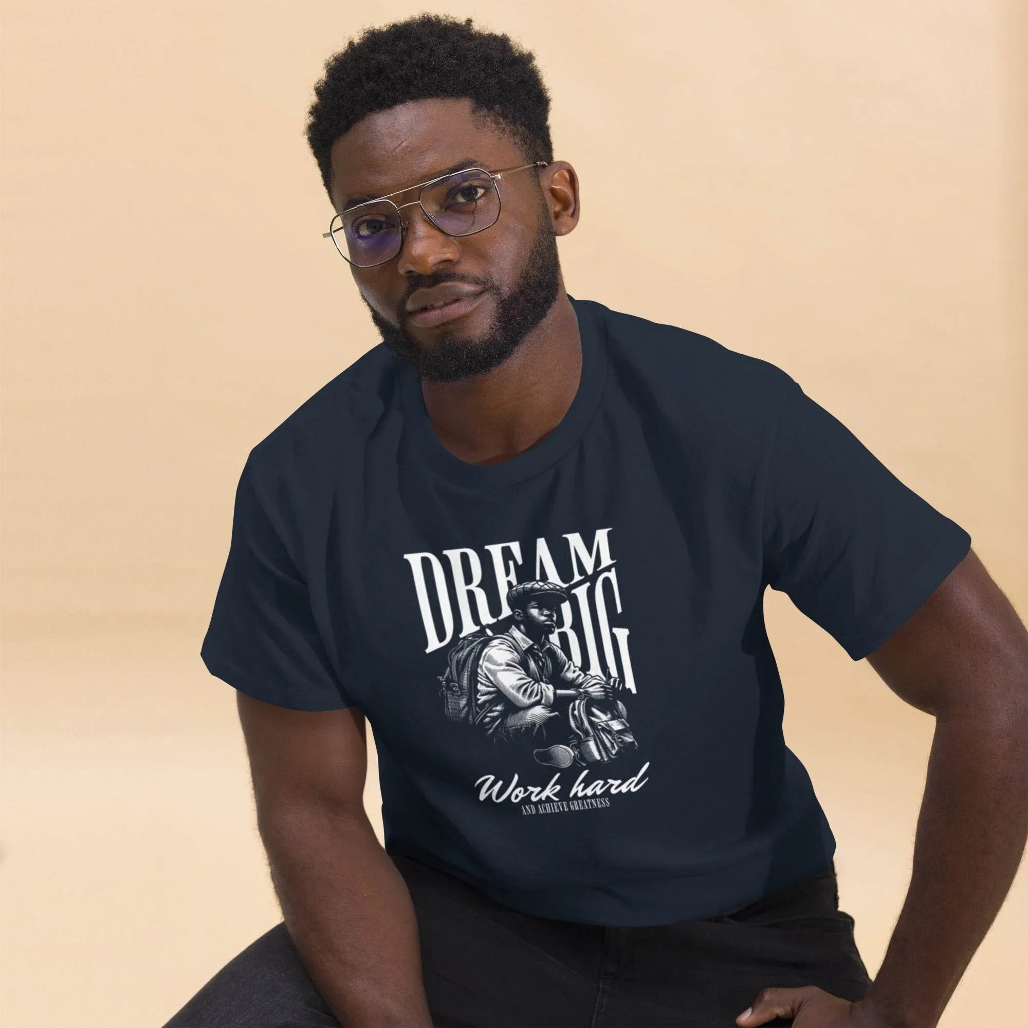 Dream Big, Work Hard Motivational Tee – Classic Comfort, Modern Drive | T-Shirt – Annaise Store