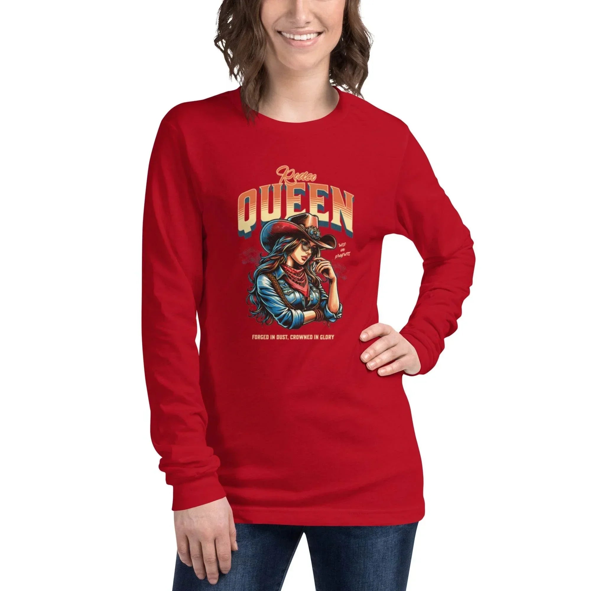 Crowned Queen Long Sleeve Tee – Bold Women’s Graphic Shirt | Long Sleeve Tee – Annaise Store