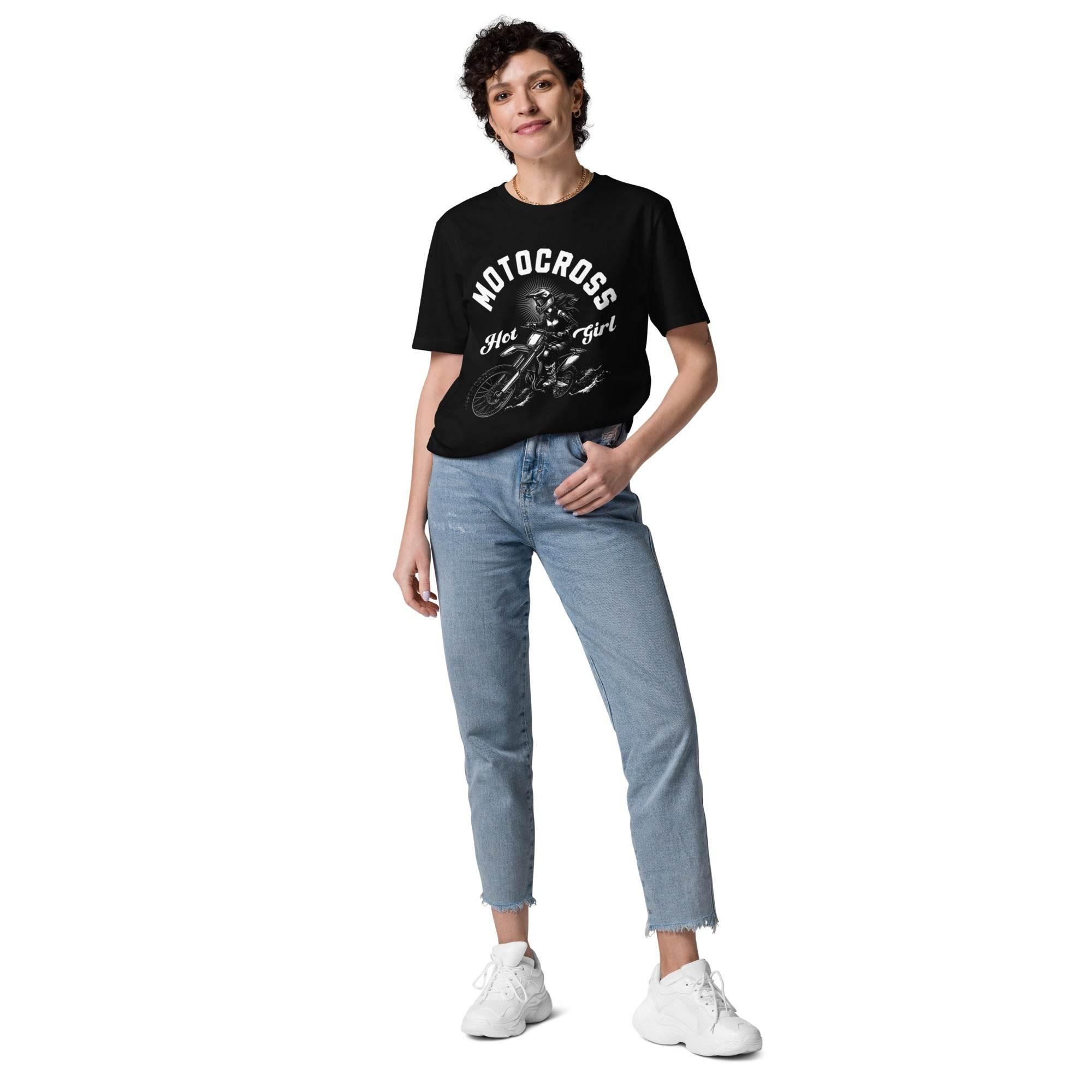 Motocross Hot Girl Graphic Tee – Eco Streetwear Edition | T-Shirt – Annaise Store