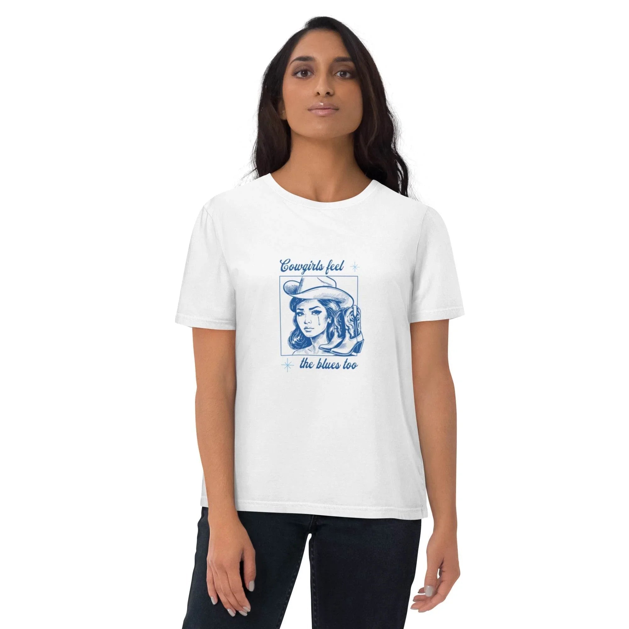 Cowgirls Feel the Blues Too Organic Cotton Tee | T-Shirt – Annaise Store