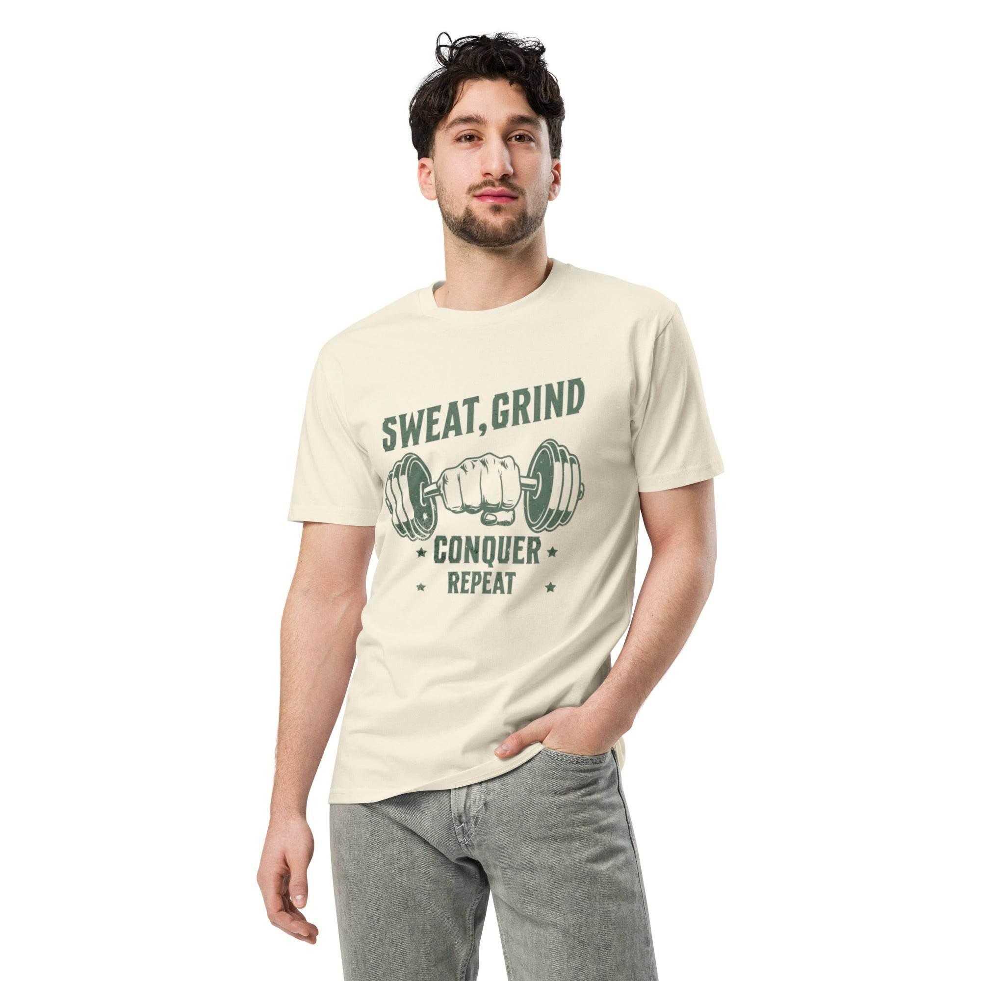 Grind & Conquer Premium Workout Tee – Strength Training Graphic | T-Shirt – Annaise Store