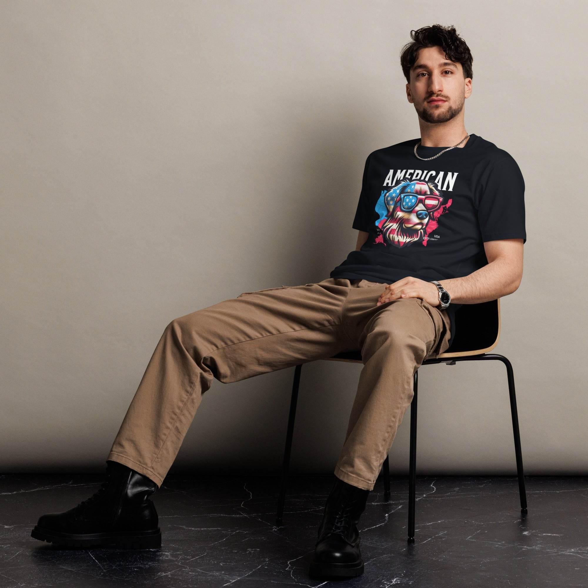 Stars & Stripes Dog Tee – Premium Americana Style | T-Shirt – Annaise Store