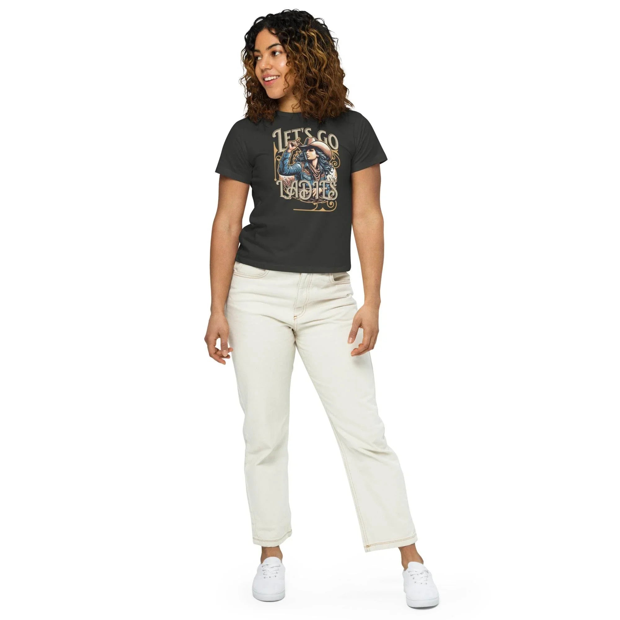 Let’s Go Ladies – High - Waisted Graphic Tee | T-Shirt – Annaise Store