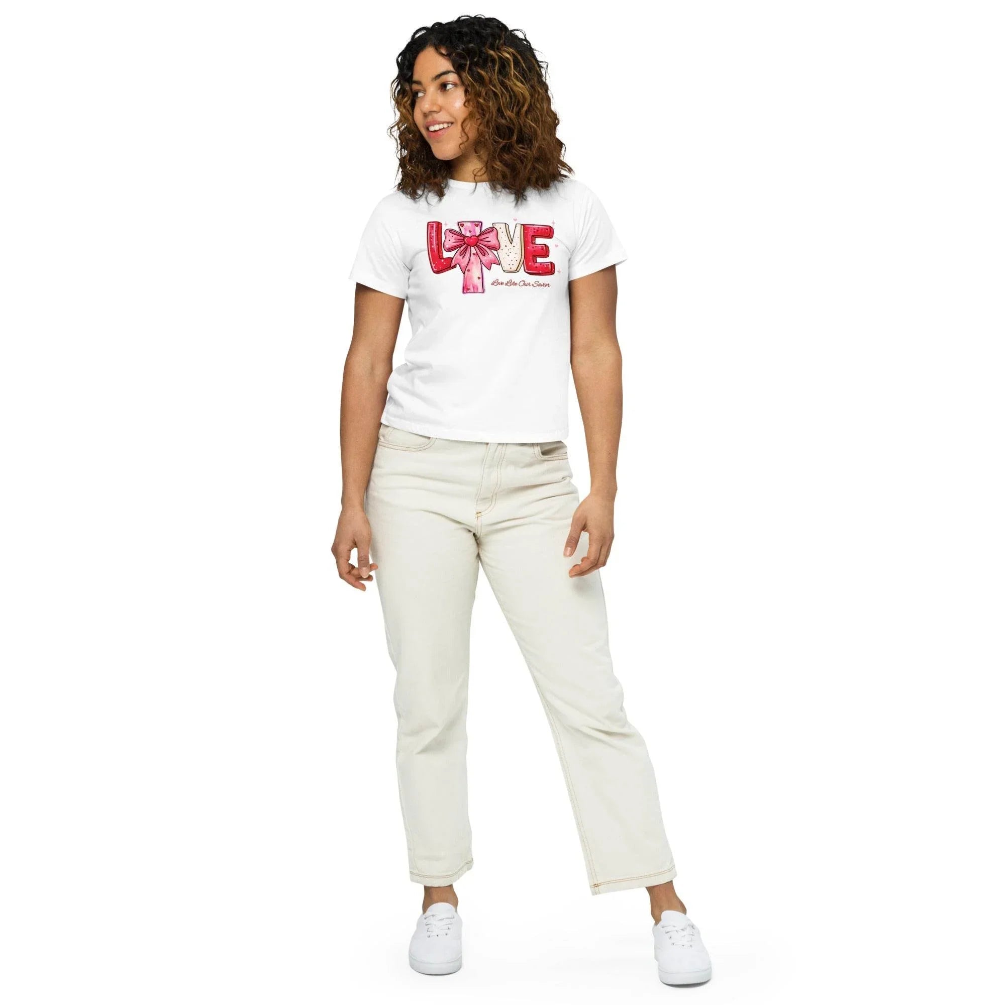 LOVE Graphic Cropped Tee – Chic Style with Bold Edge | T-Shirt – Annaise Store