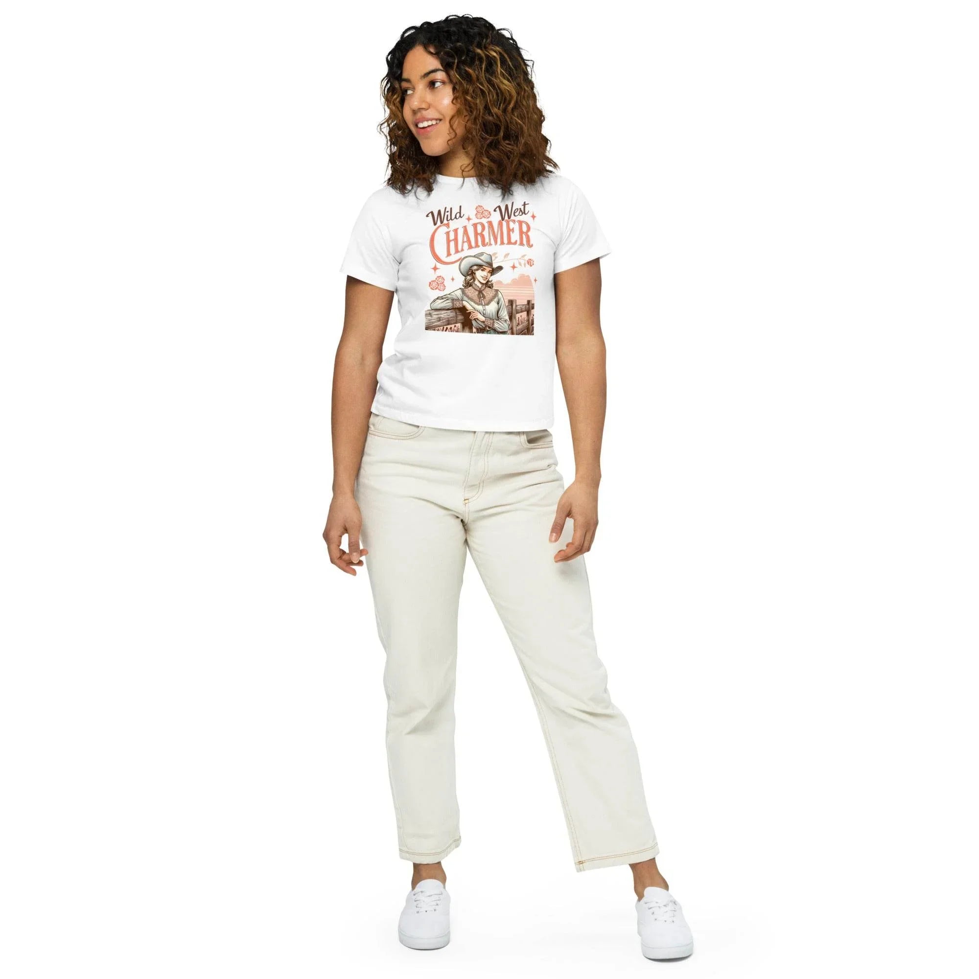 Cowgirl Charm High - Waisted Tee – Retro Wild West Graphic | T-Shirt – Annaise Store