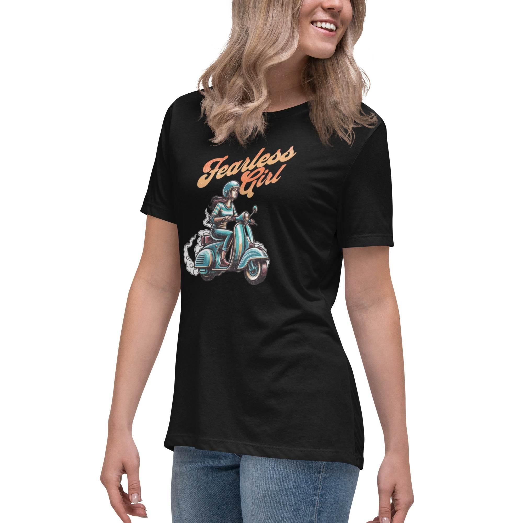 Fearless Girl Women’s Tee – Relaxed Fit Biker - Inspired Style | T-Shirt – Annaise Store