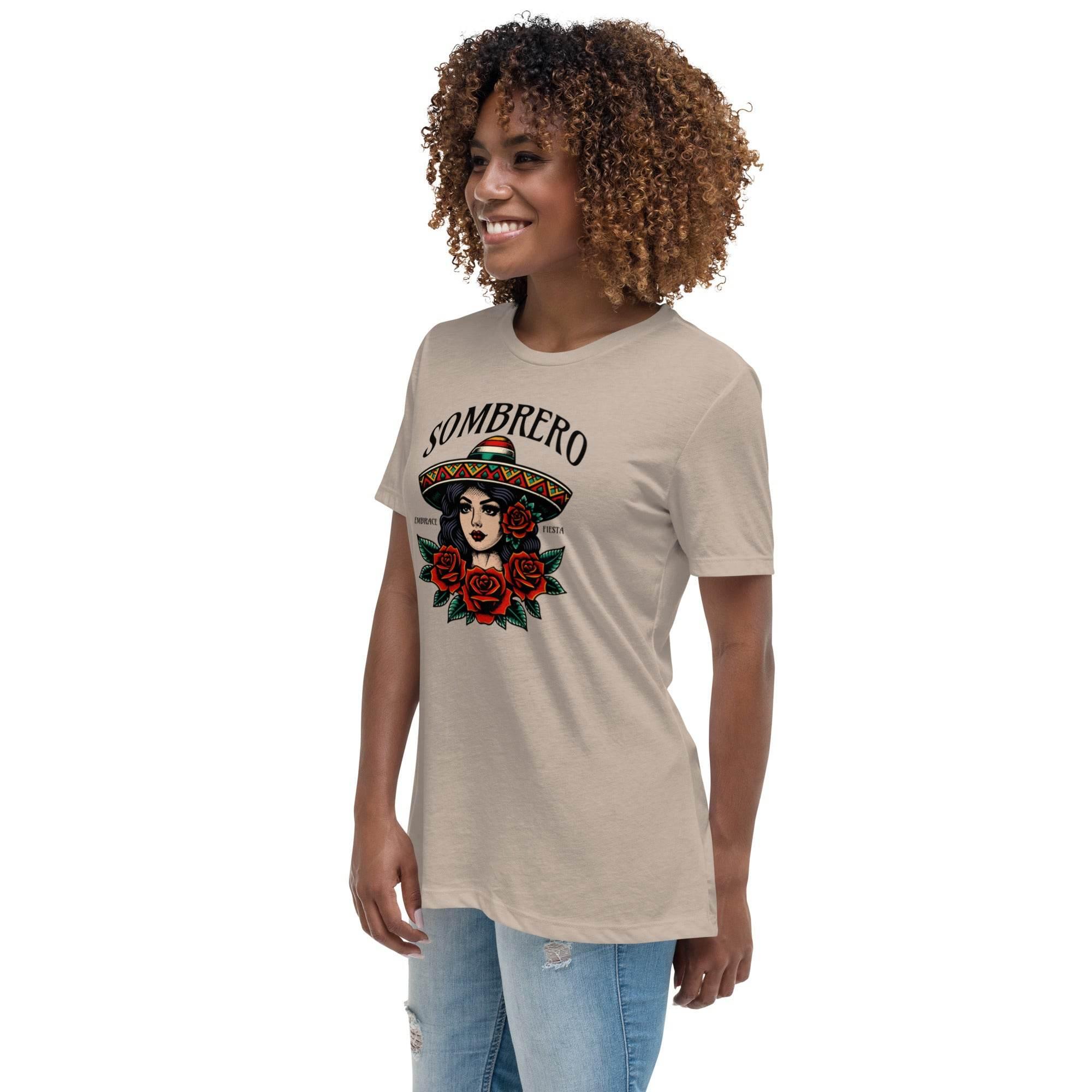 Sombrero Rose Graphic Tee – Relaxed Fit Statement Style | T-Shirt – Annaise Store