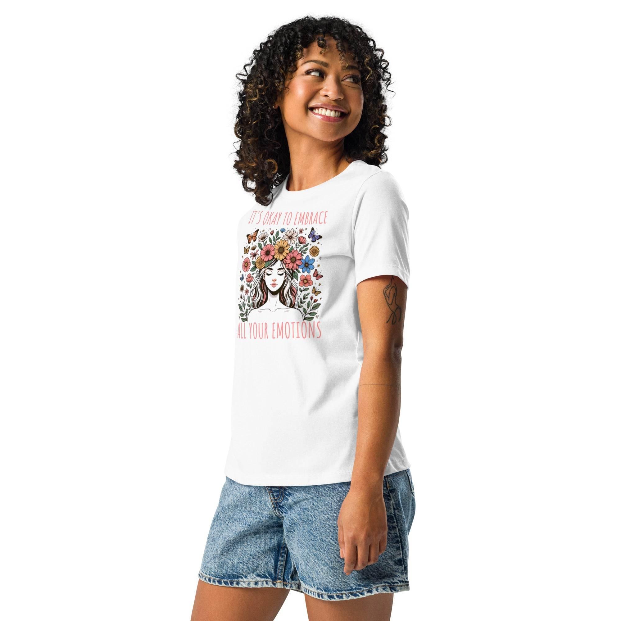 It’s Okay to Embrace Emotions Graphic Tee – Relaxed Everyday Fit | T-Shirt – Annaise Store