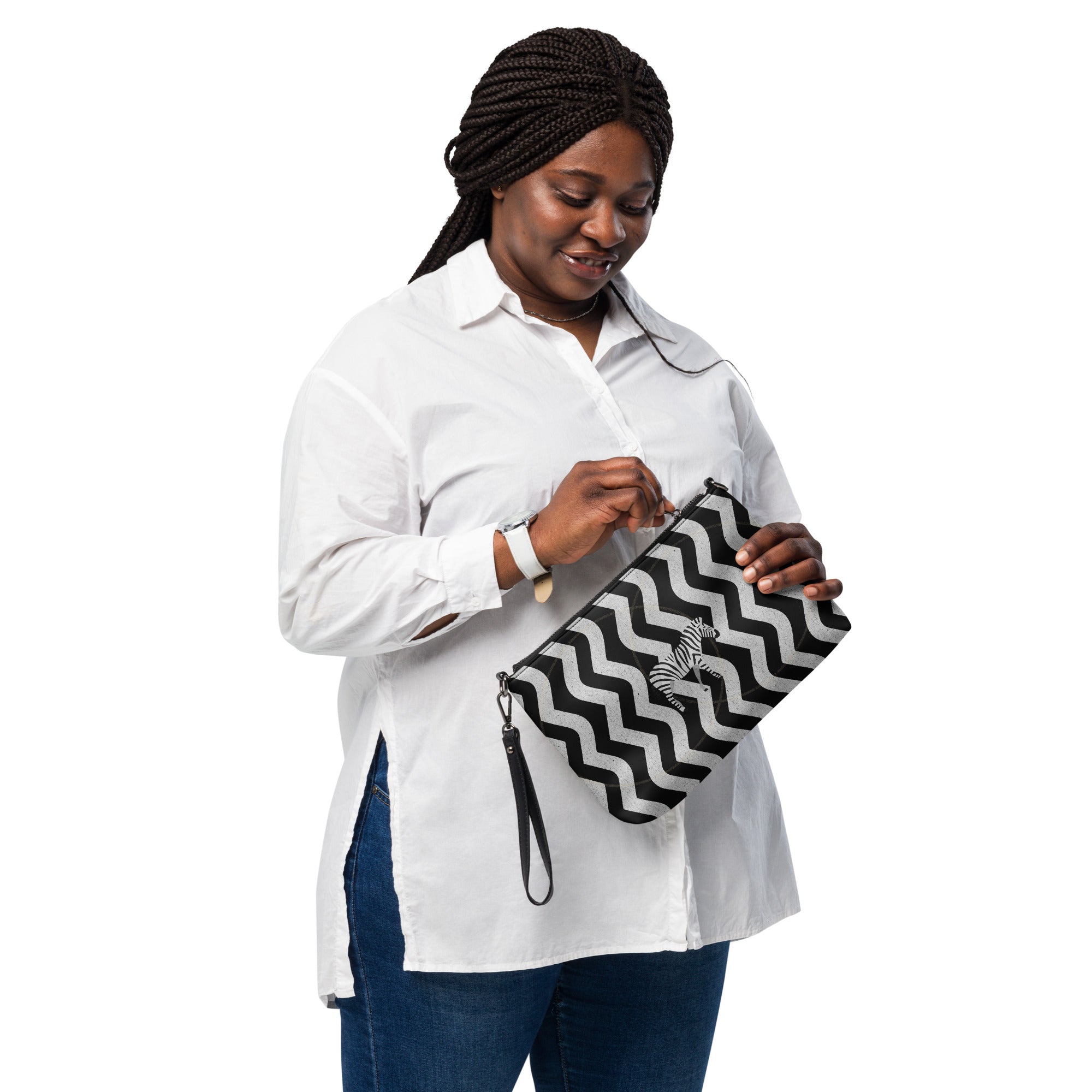 Zebra Rhythm Clutch – by Annaise Studio | Crossbody Bag – Annaise Store
