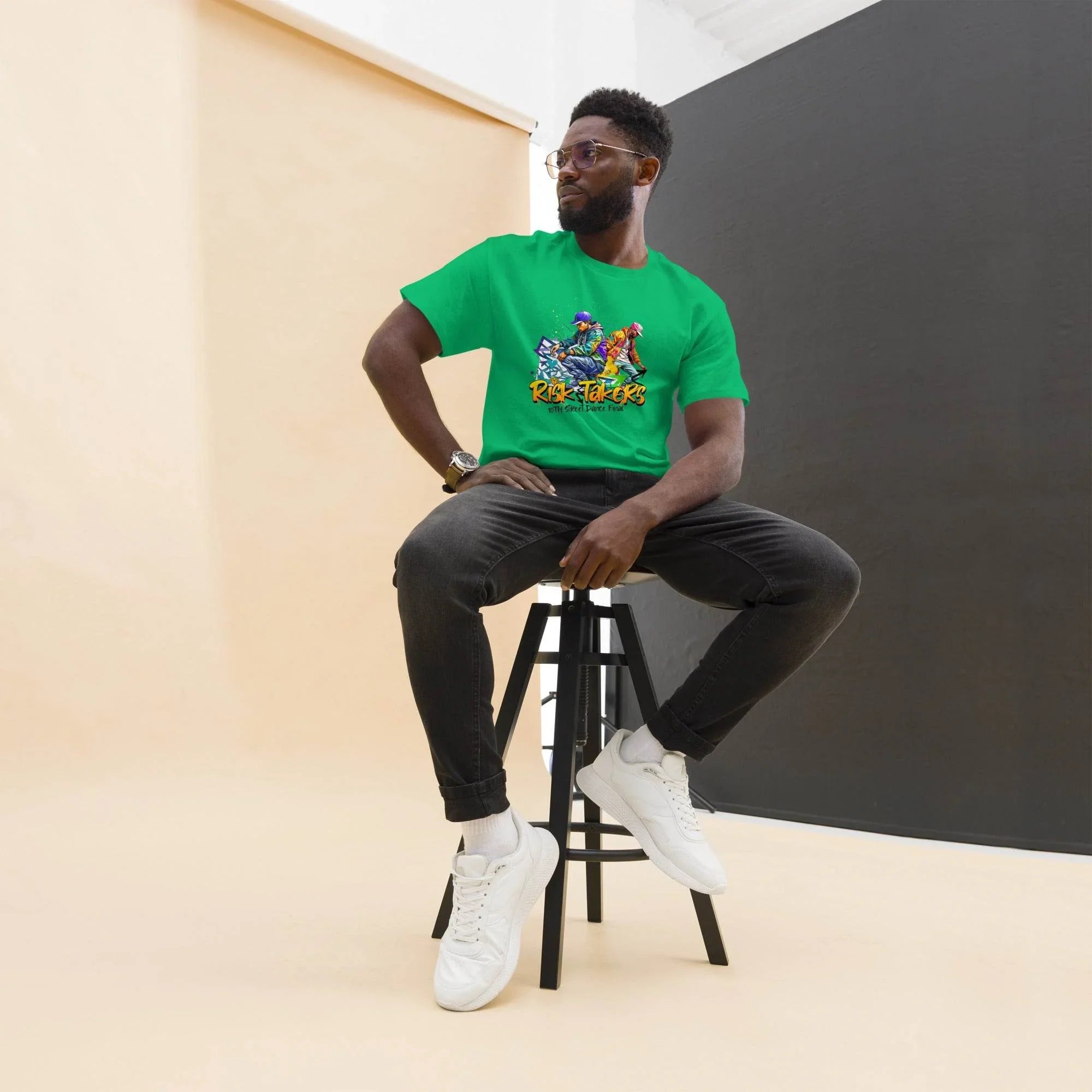 Urban Color Burst Classic T-Shirt – bold street-art inspired graphic tee, everyday comfort with premium cotton classic fit.- Annaise Store