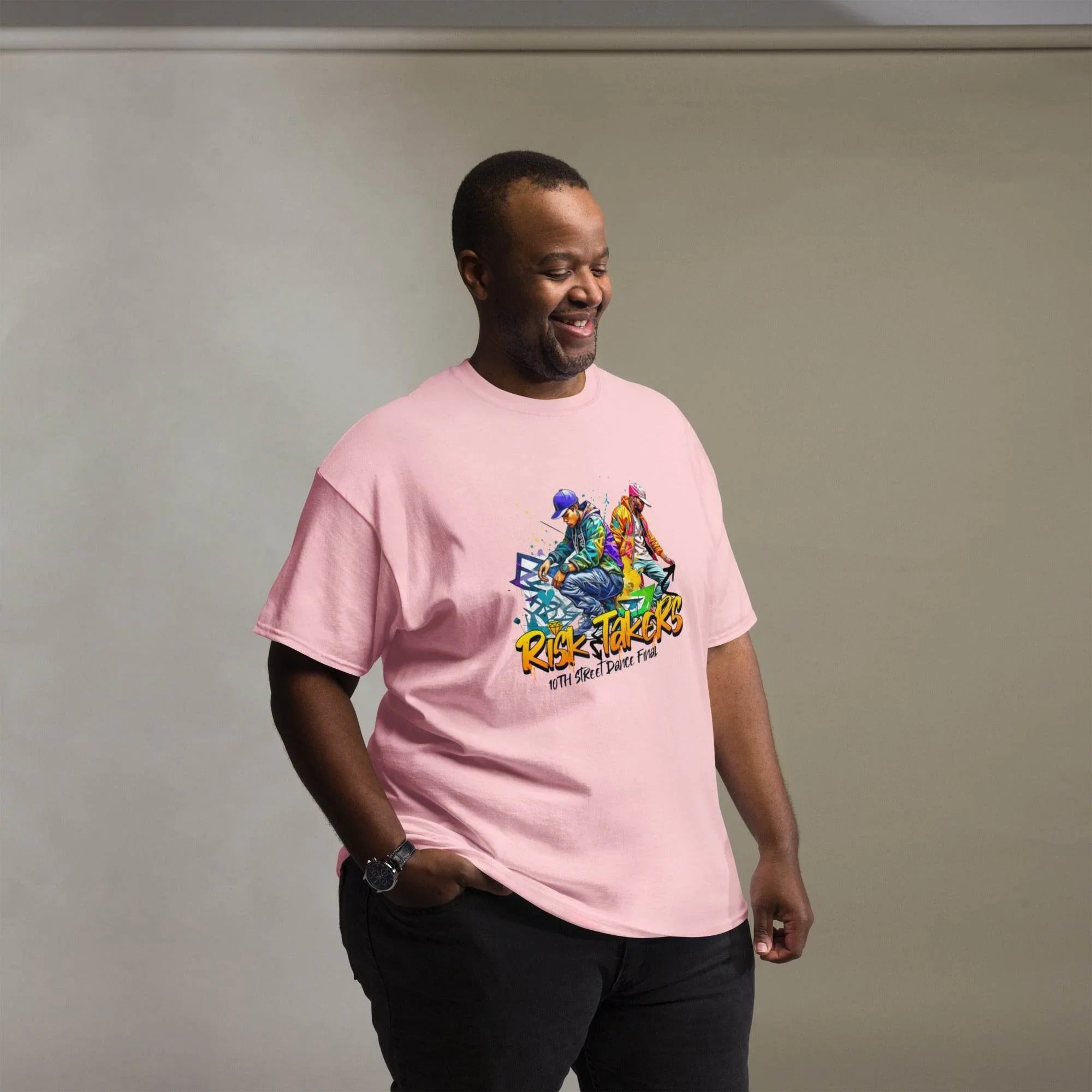 Urban Color Burst Classic T-Shirt – bold street-art inspired graphic tee, everyday comfort with premium cotton classic fit. - Annaise Store