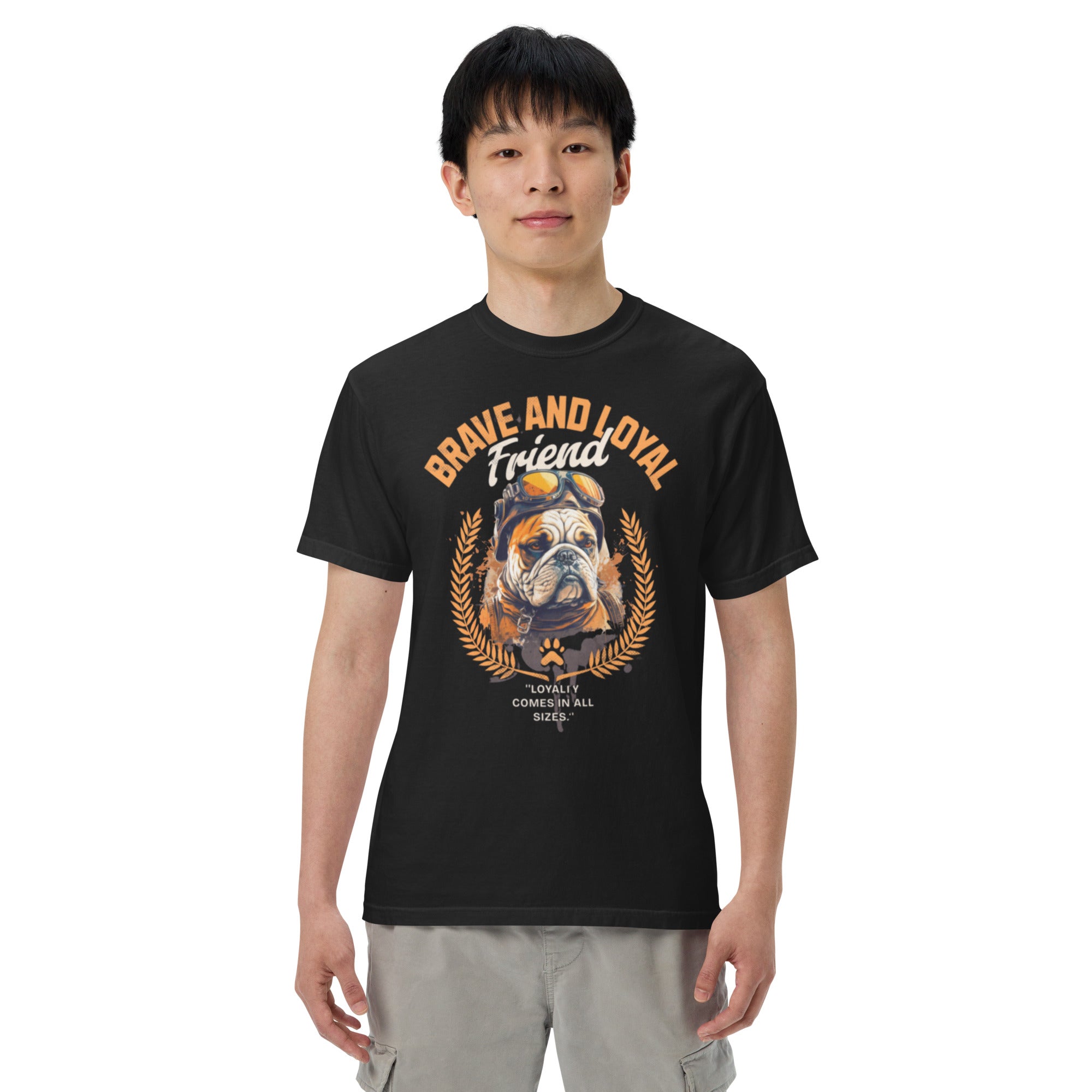 Vintage Bulldog Graphic Heavyweight T-Shirt – Brave and Loyal Friend Edition | T-Shirt – Annaise Store