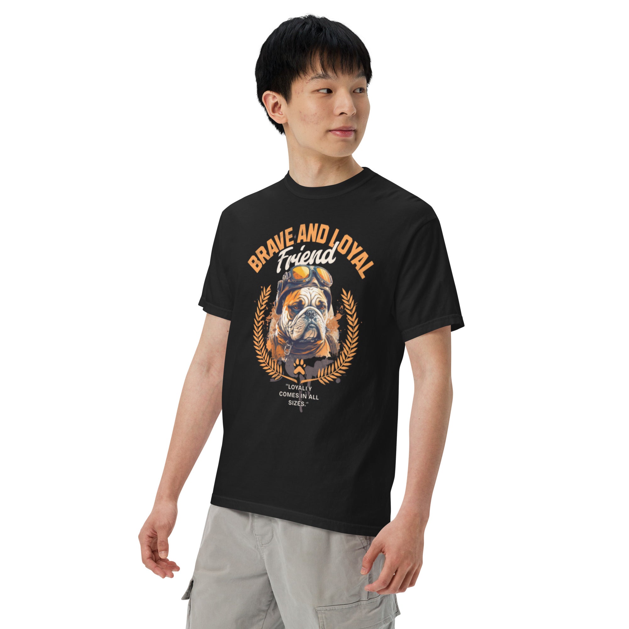 Vintage Bulldog Graphic Heavyweight T-Shirt – Brave and Loyal Friend Edition | T-Shirt – Annaise Store