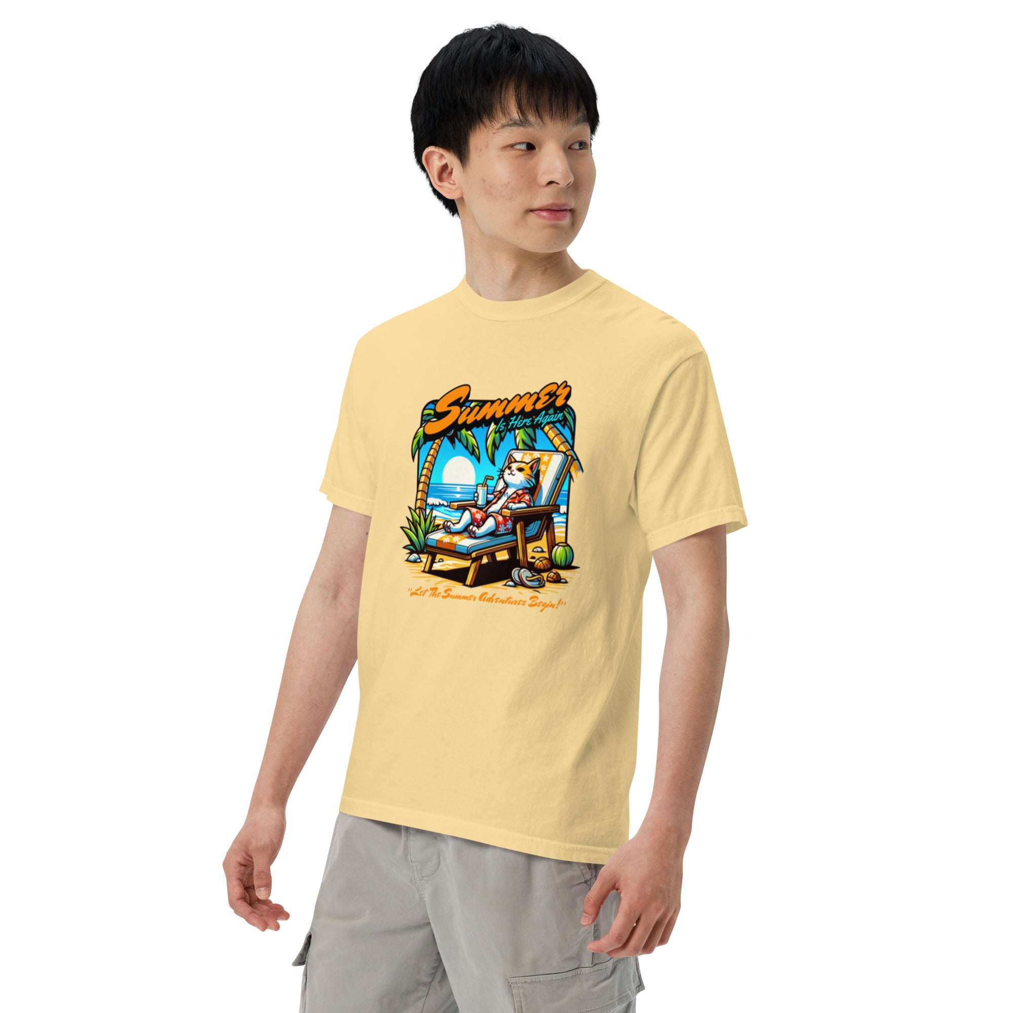 Summer Paradise Classic Heavyweight Tee – Ocean Escape Graphic | T-Shirt – Annaise Store