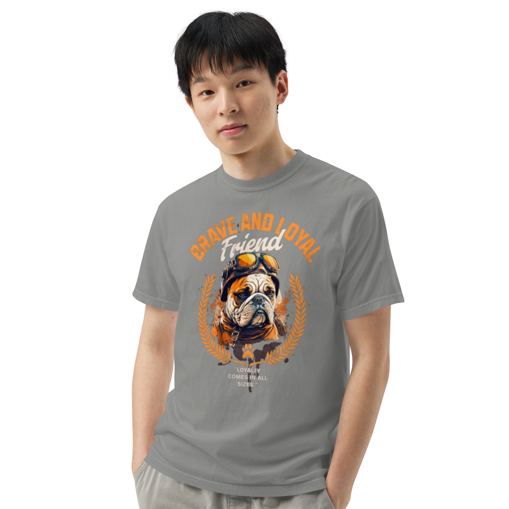 Vintage Bulldog Graphic Heavyweight T-Shirt – Brave and Loyal Friend Edition | T-Shirt – Annaise Store