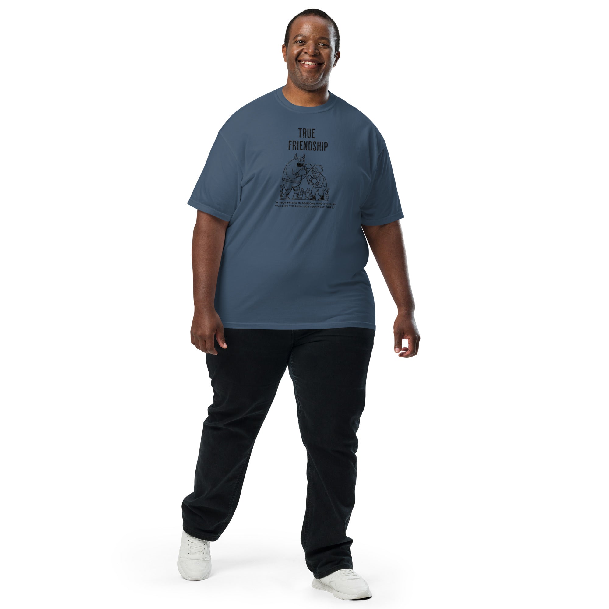 True Friendship Heavyweight Tee – Garment - Dyed Comfort & Timeless Bond | T-Shirt – Annaise Store