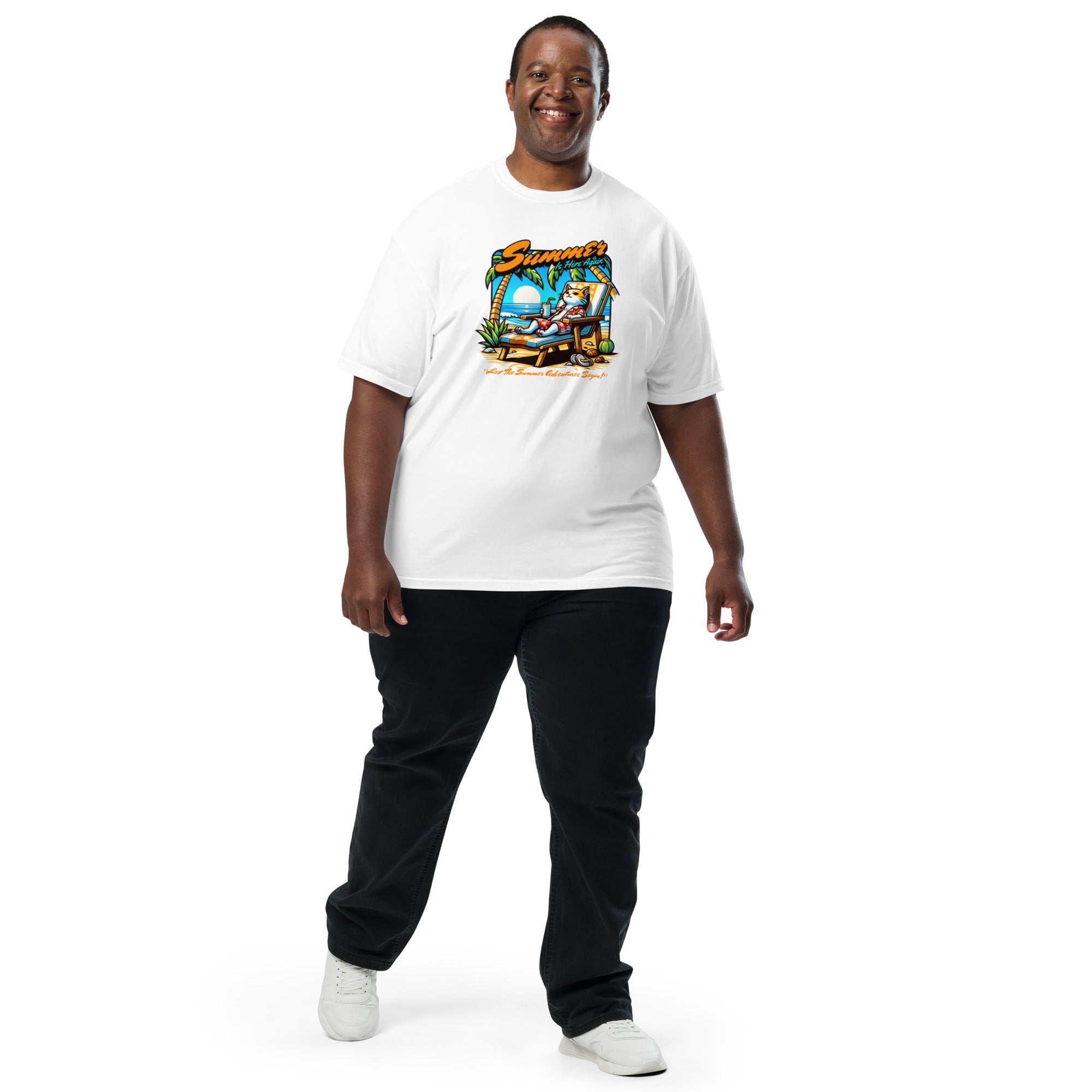 Summer Paradise Classic Heavyweight Tee – Ocean Escape Graphic | T-Shirt – Annaise Store