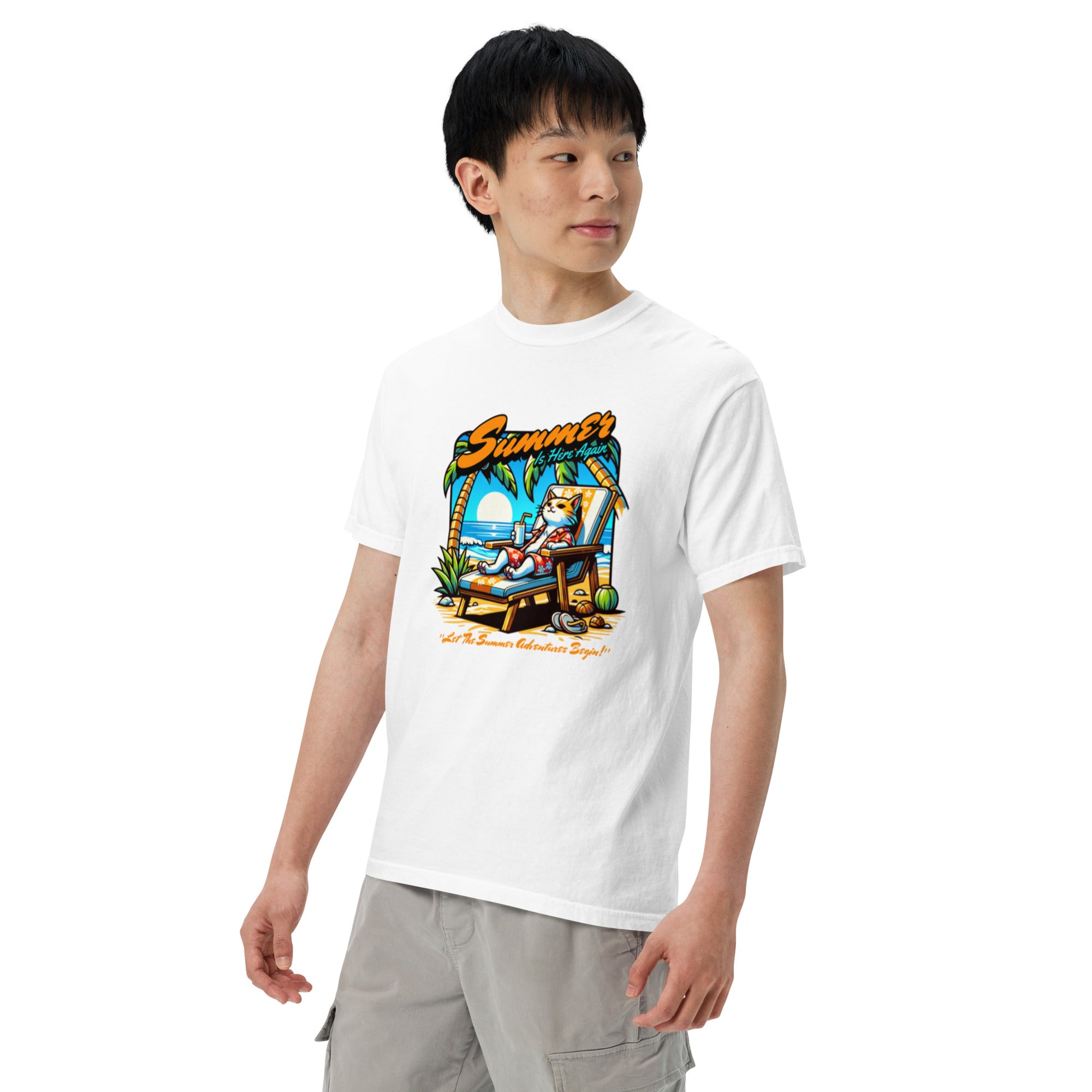 Summer Paradise Classic Heavyweight Tee – Ocean Escape Graphic | T-Shirt – Annaise Store