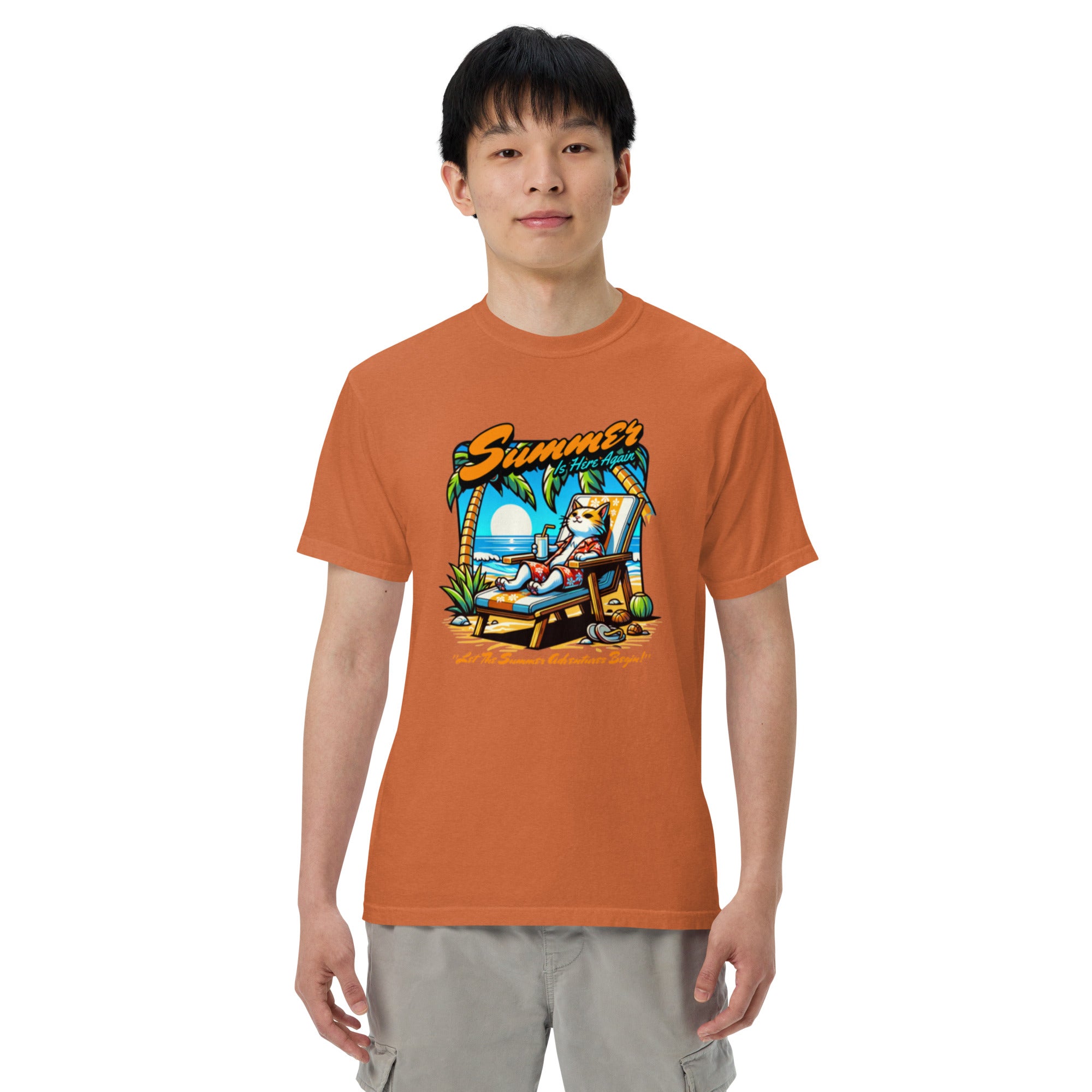 Summer Paradise Classic Heavyweight Tee – Ocean Escape Graphic | T-Shirt – Annaise Store