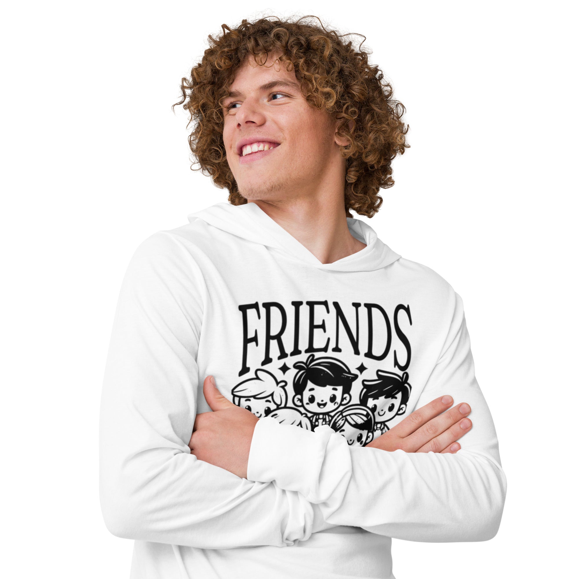 Friends For Life Hooded Long Sleeve – Comfort Meets Lasting Bonds | Hooded Long - Sleeve Tee – Annaise Store
