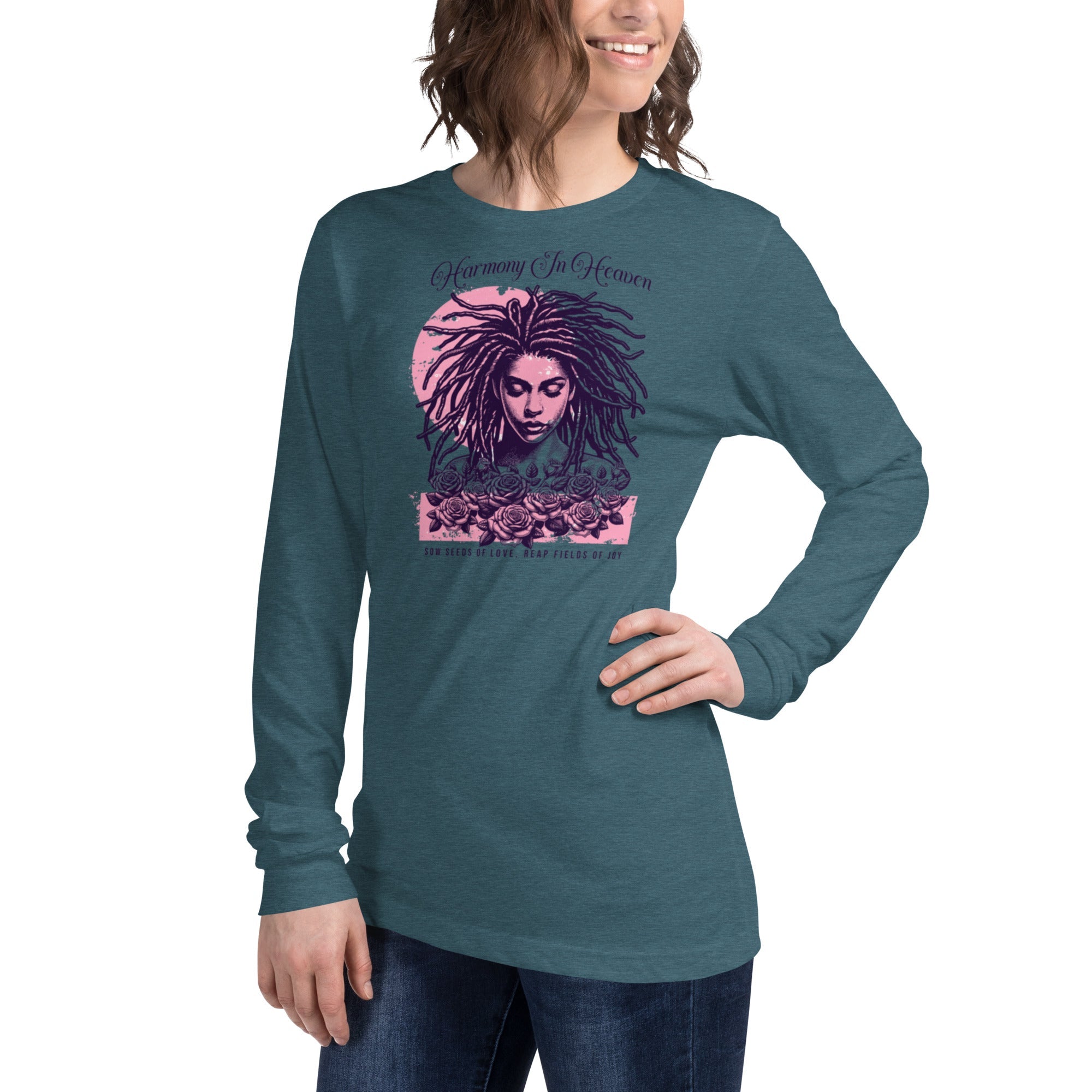 Unisex Long Sleeve T-Shirt – Harmony in Heaven Graphic | Premium Streetwear Style | Long Sleeve Tee – Annaise Store