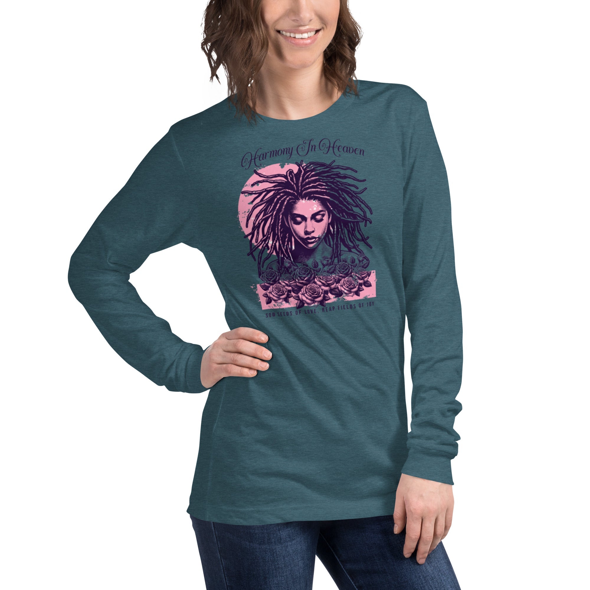 Unisex Long Sleeve T-Shirt – Harmony in Heaven Graphic | Premium Streetwear Style | Long Sleeve Tee – Annaise Store