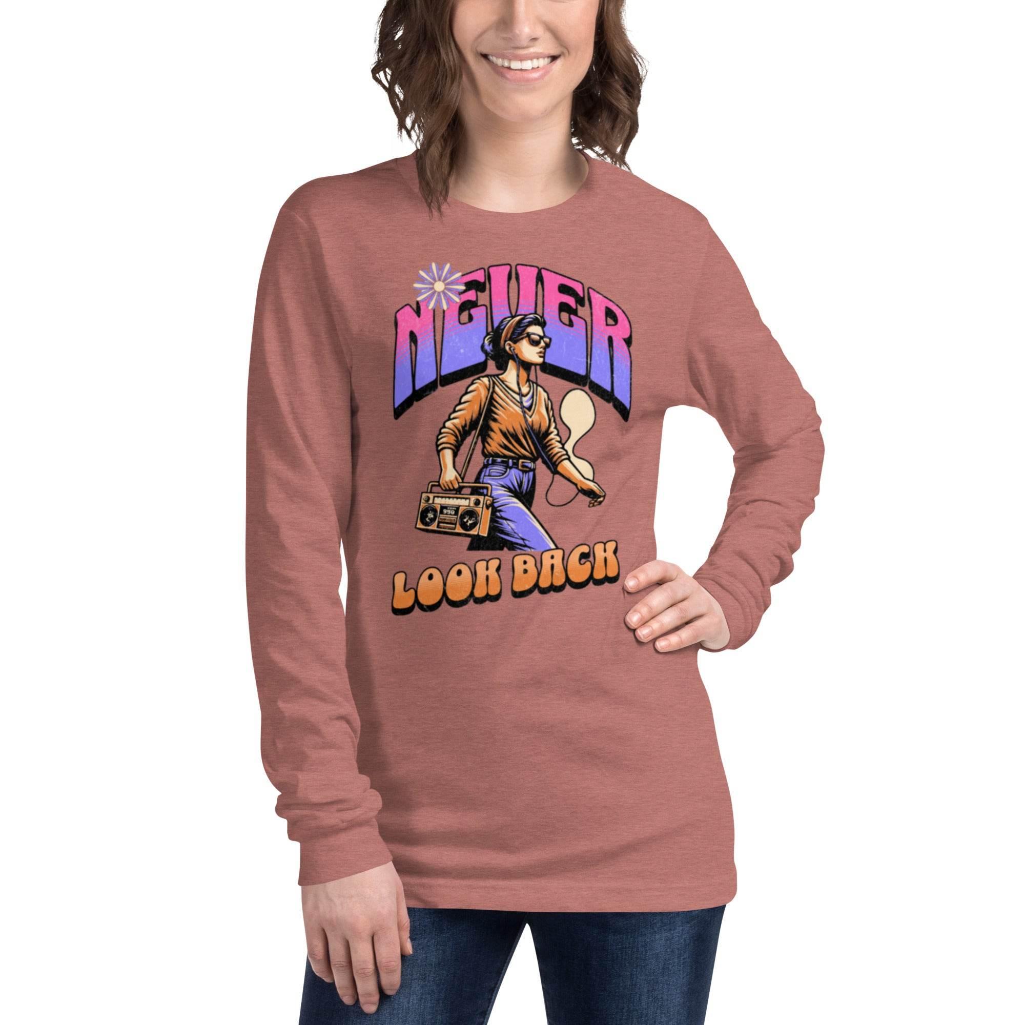 Unisex motivational long sleeve t-shirt with retro design - Annaise Store