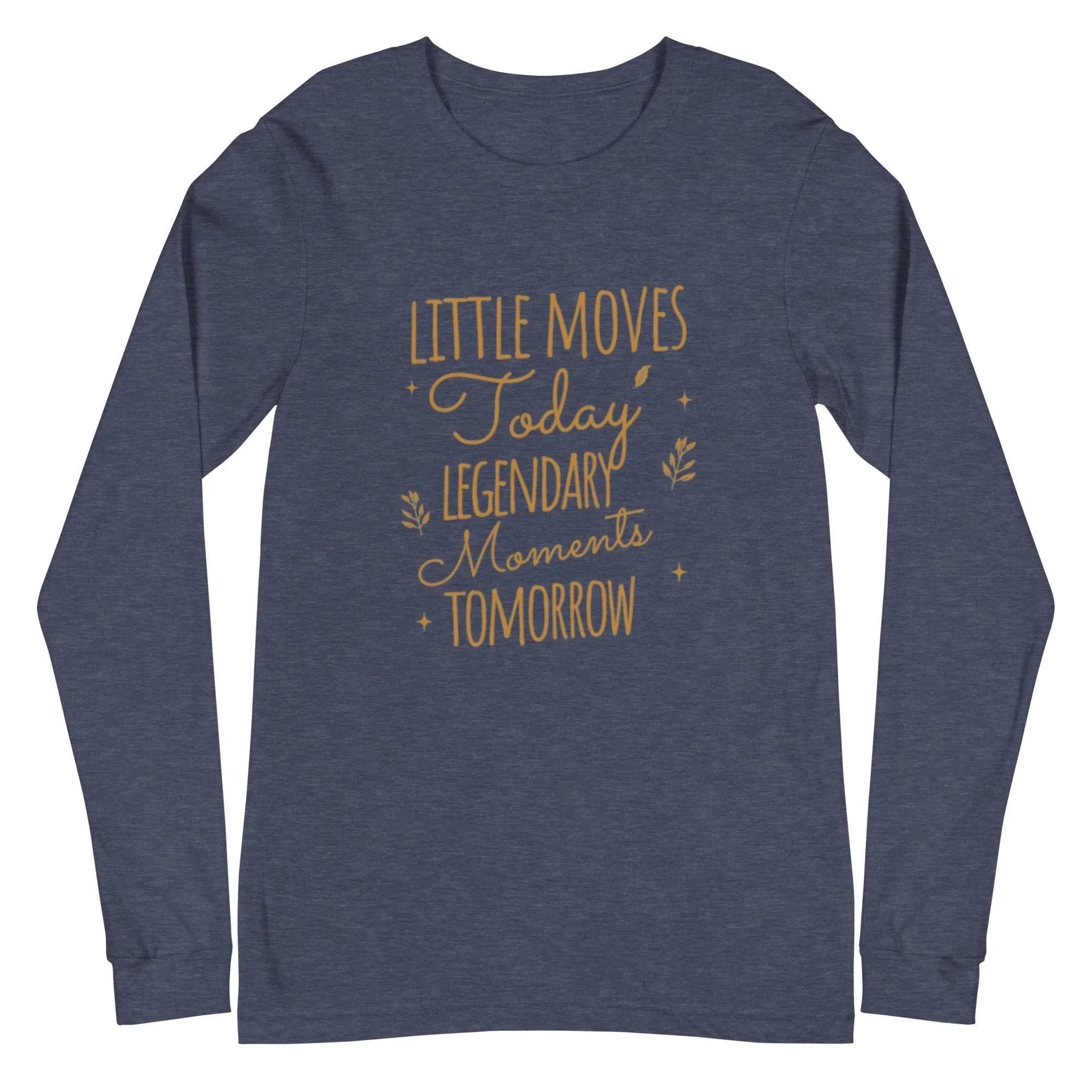 Comfort-fit long sleeve shirt with inspirational quote graphic - Annaise Store