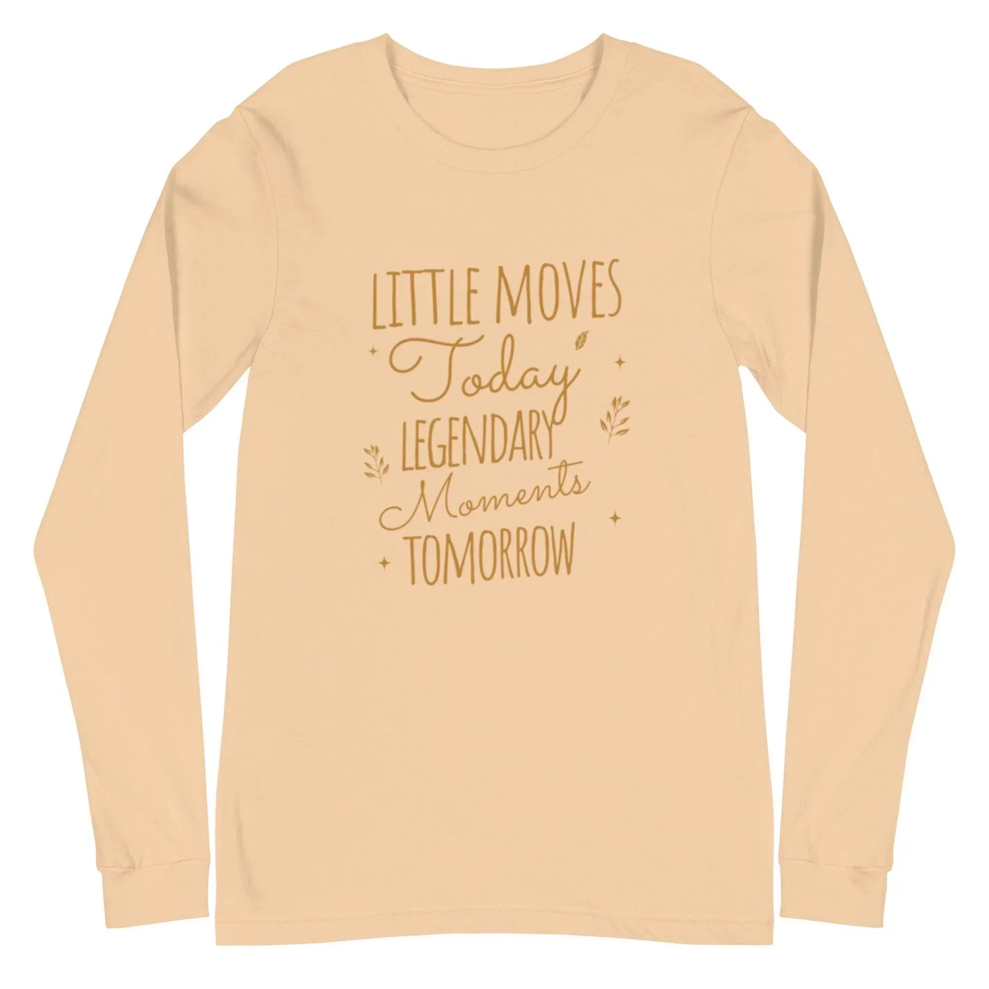 Comfort-fit long sleeve shirt with inspirational quote graphic - Annaise Store