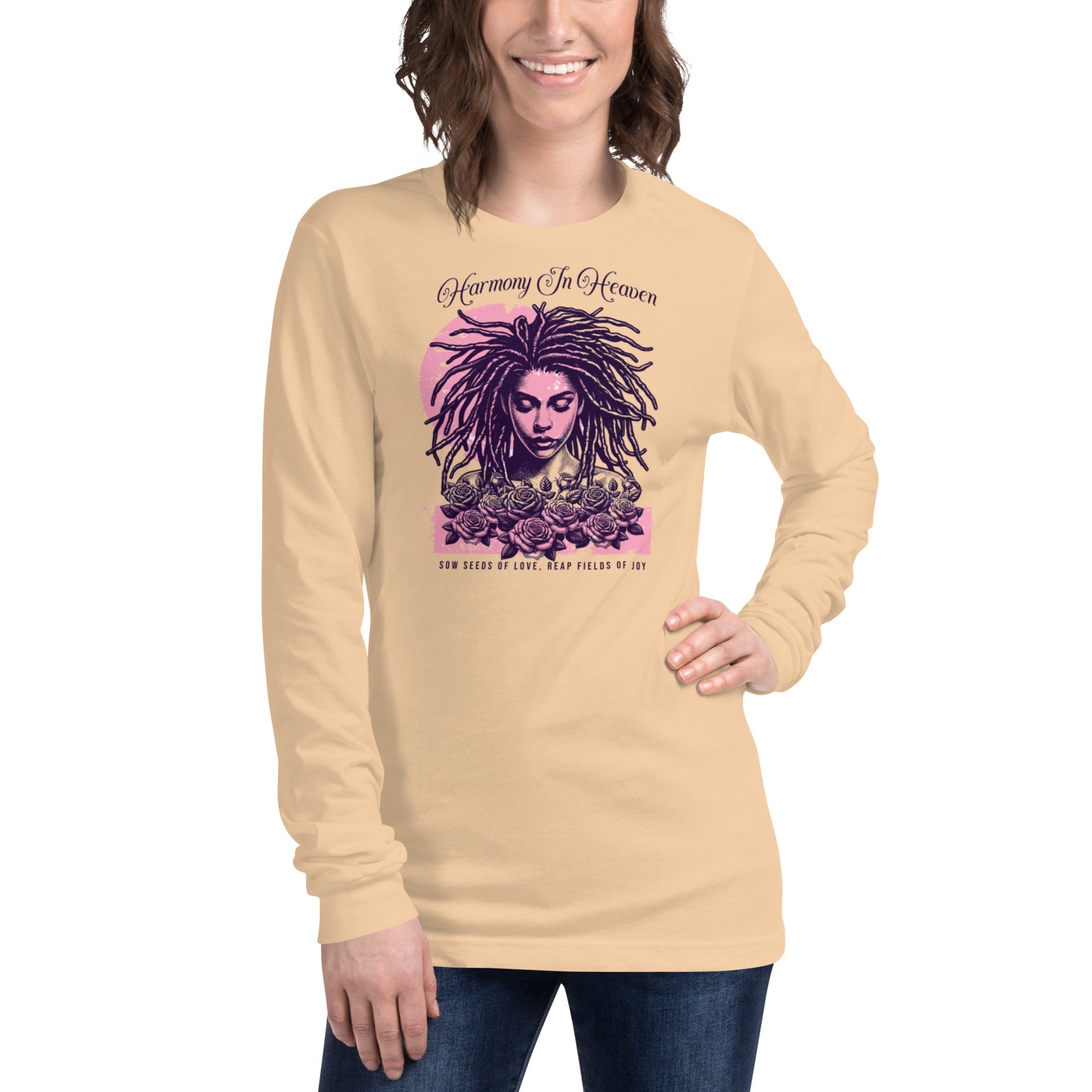 Unisex Long Sleeve T-Shirt – Harmony in Heaven Graphic | Premium Streetwear Style | Long Sleeve Tee – Annaise Store