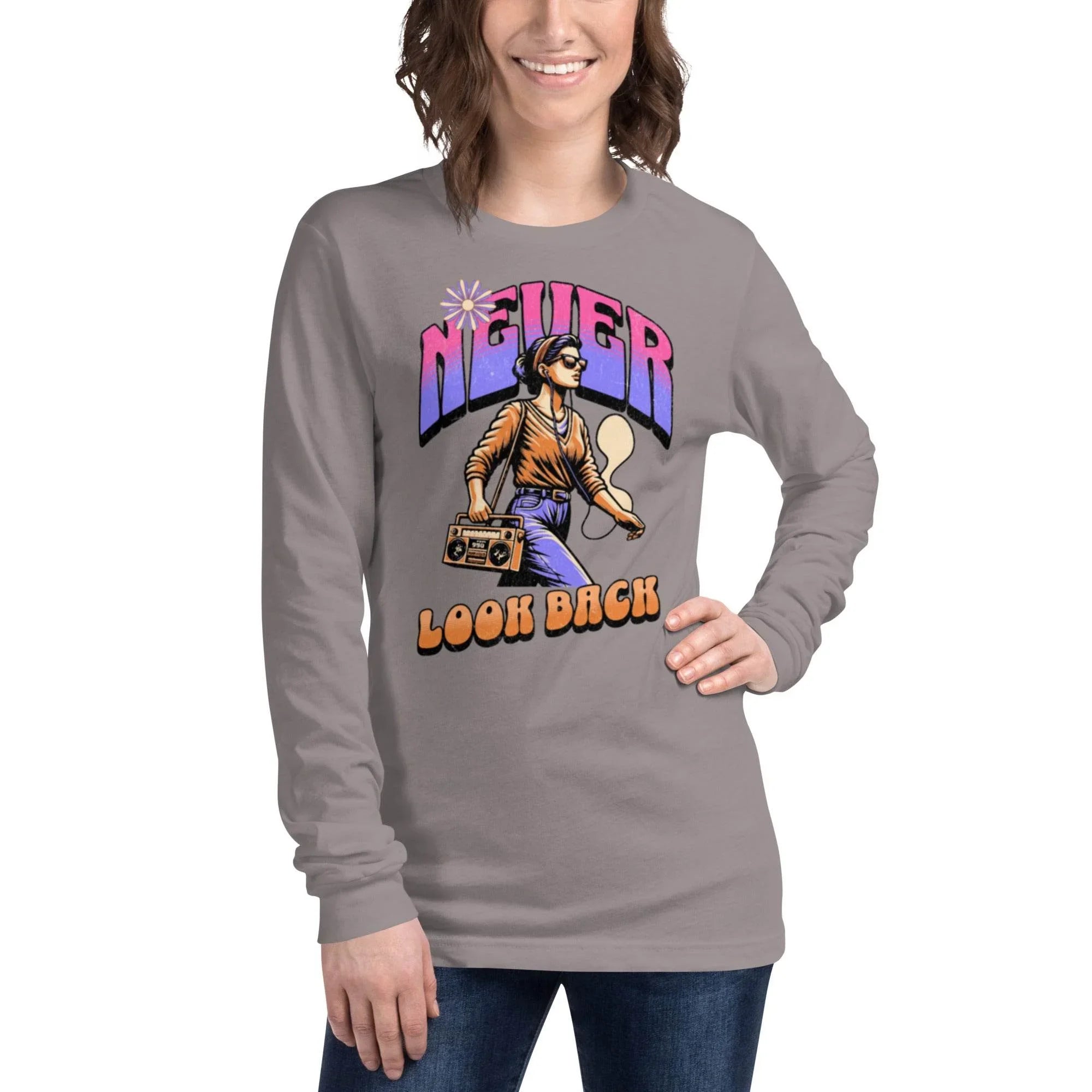 Unisex motivational long sleeve t-shirt with retro design - Annaise Store