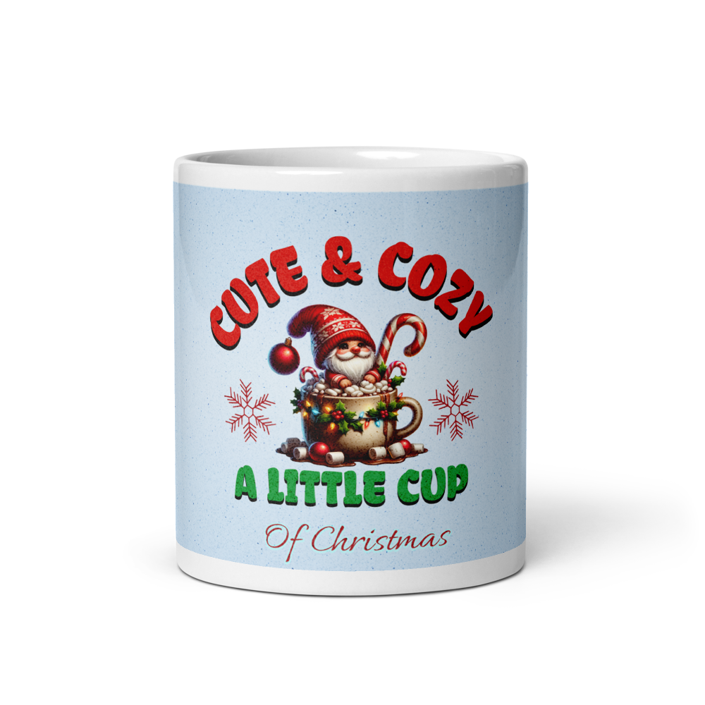 Cute & Cozy Christmas Mug with festive Santa design – holiday ceramic coffee cup