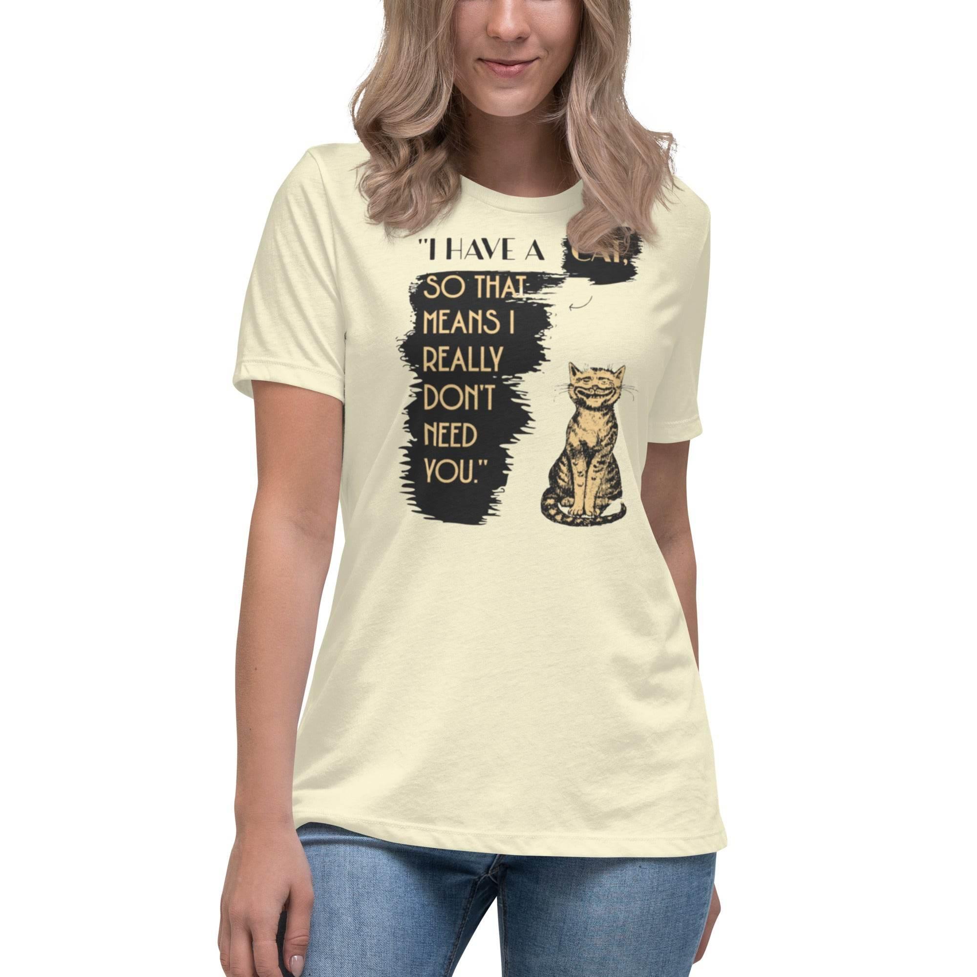 Have a Cat Tee – Relaxed Fit T-Shirt with playful cat graphic, casual comfort fit, and attitude-filled design for everyday wear. - Annaise Store