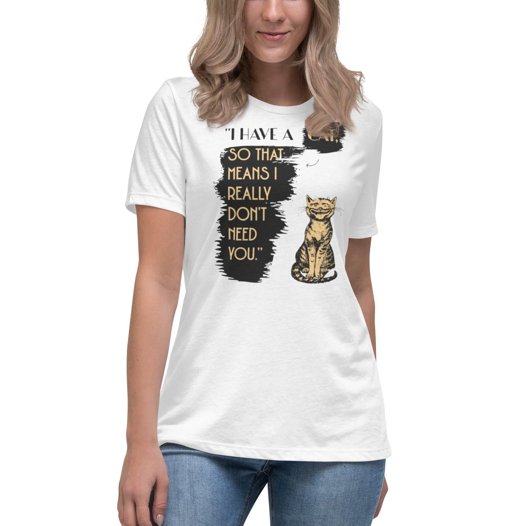 Have a Cat Tee – Relaxed Fit T-Shirt with playful cat graphic, casual comfort fit, and attitude-filled design for everyday wear. - Annaise Store